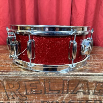 Vintage Star 5x14 Snare Drum Red Sparkle MIJ Tama Japan image 7
