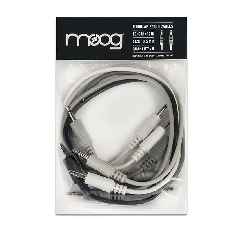 Moog Mother-32 Patch Cables 3.5mm TS - 12" (5-Pack) image 1
