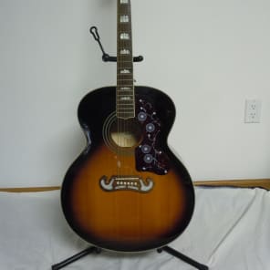 Epiphone EJ-200/VS Vintage Sunburst Acoustic Guitar in | Reverb