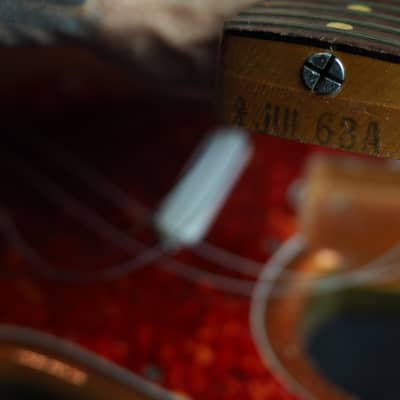 Fender Musicmaster 1963 Gold/ Red Sparkle RARE!!! image 2