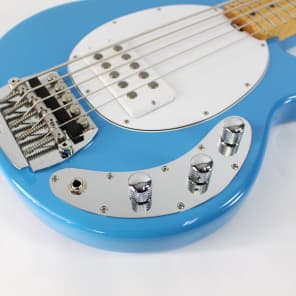 Music Man Sting Ray 5-String Electric Bass Guitar in Diego Blue Finish image 10