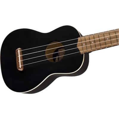 Fender Venice Soprano Ukulele, Black image 4