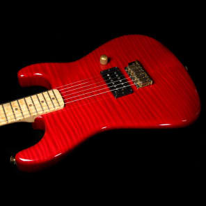 Used 2007 Charvel Custom San Dimas 1H Electric Guitar Transparent Candy Red image 5
