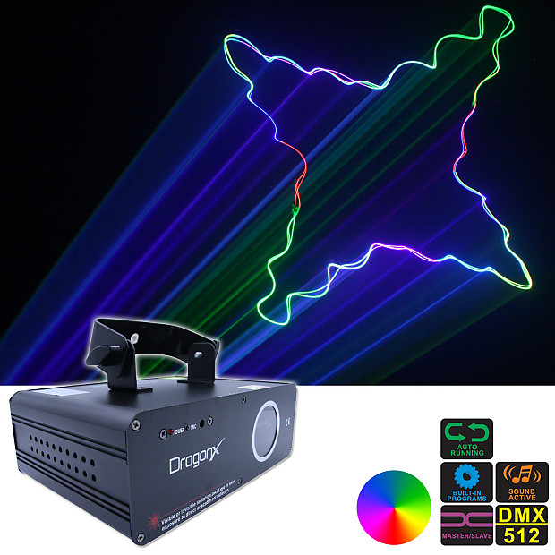 DragonX RGB Laser Scanner Stage Laser DJ Lighting Show Full