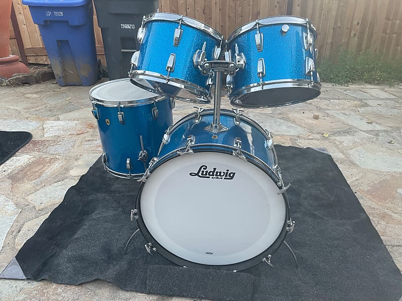 Vintage North Drums 6pc Drum Set kit White Finish Reverb