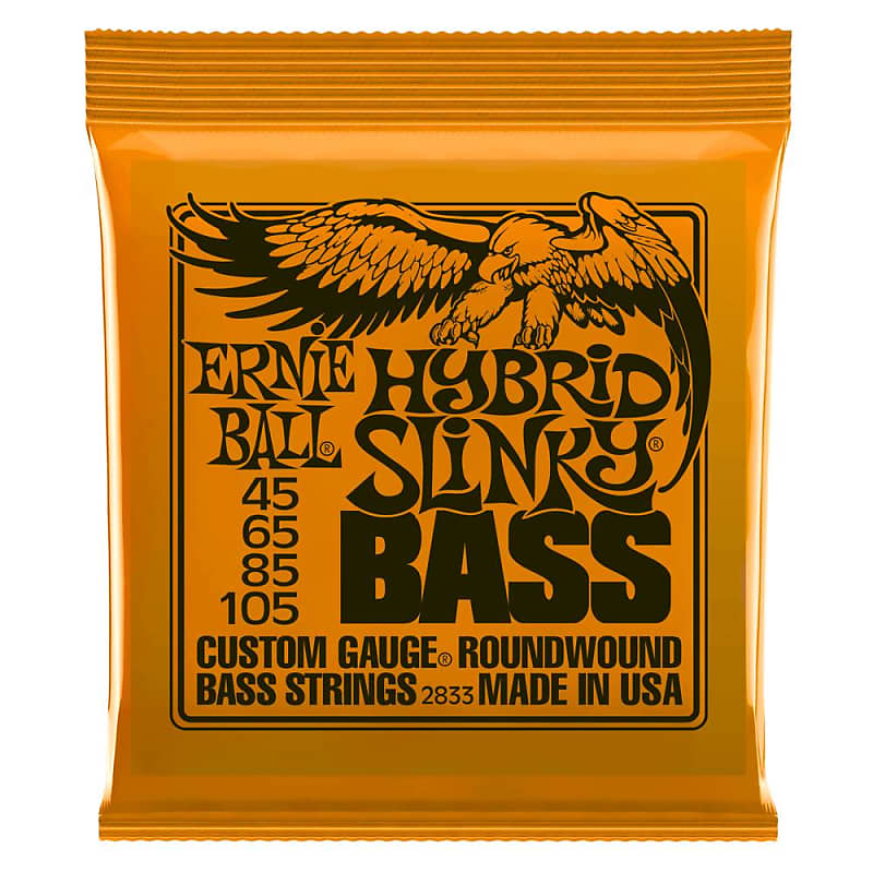 Ernie Ball 2833 Hybrid Slinky 4-String Bass Set, 45-105 image 1