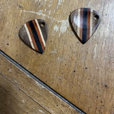 New Wood Guitar Picks Necklace Wood Guitar Picks Professional TropicalMoonMusic Brand Wood Necklace Guitar Picks To Connect To Necklace Or To Play Or Both image 1