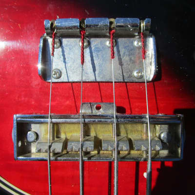 Univox UB-1 Bass Guitar, 1960's, Japan, Cherryburst, Figured Body,  Case image 7