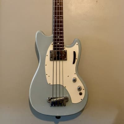 Kalamazoo KB 1 short scale bass, 1966 - RARE Vegas Blue finish image 3
