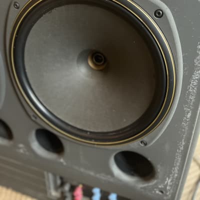 Tannoy Dual 15” Full Range Studio Monitors (Pair) - Velti shadow grey soft-texture finish. High pressure twin laminate in shadow grey with metallic speckled finish on top, bottom and sides. image 3