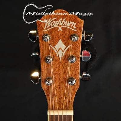 Washburn WD7SCE-A Acoustic/Electric Guitar - Natural Gloss Finish image 4