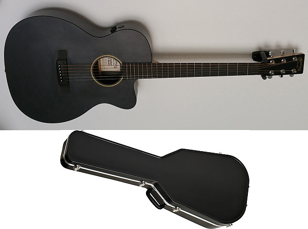 Martin Custom X Series 000CXE Auditorium w Fishman F1 Preamp Black Acoustic Electric Guitar Case