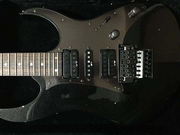 Ibanez RG550EX 2000 2002 Galaxy Black with Hardbody Case