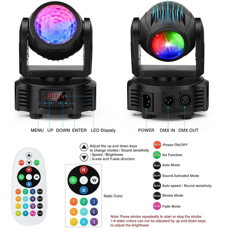 Moving Head Light For Dj: 40W Rgbw Mini Moving Head Disco Ball And