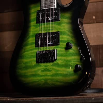 Jackson JS Series Dinky Arch Top JS32Q DKA HT 6-String Electric Guitar with Amaranth Fingerboard (Right-Handed, Transparent Green Burst) image 5