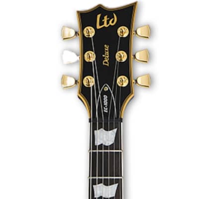 ESP LTD EC-1000 Duncan 6-String Right-Handed Electric Guitar with Set-Thru Construction, Mahogany Body, and Macassar Ebony Fingerboard (Vintage Black) image 5