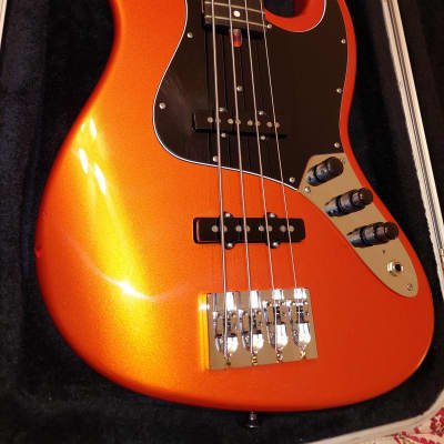 Mike Lull  V-4 Jazz Bass  2020 - Candy Orange image 1