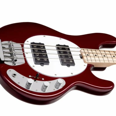 Sterling by Music Man S.U.B Series StingRay HH 4str Bass Guitar Candy Apple Red