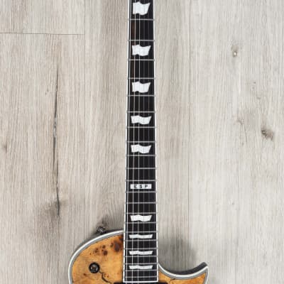 ESP E-II Eclipse Guitar, EMG 57TW / 66TW Pickups, Buckeye Burl Blue Natural Fade image 4