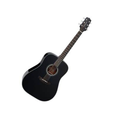 Takamine GD30 Dreadnought 6-String Right-Handed Acoustic Guitar with Solid Spruce Top, Mahogany Back and Sides, and Ovangkol Fingerboard (Black) image 2