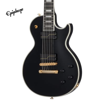 Epiphone Matt Heafy Les Paul Custom Origins 7-String Electric Guitar, Case Included - Ebony for sale