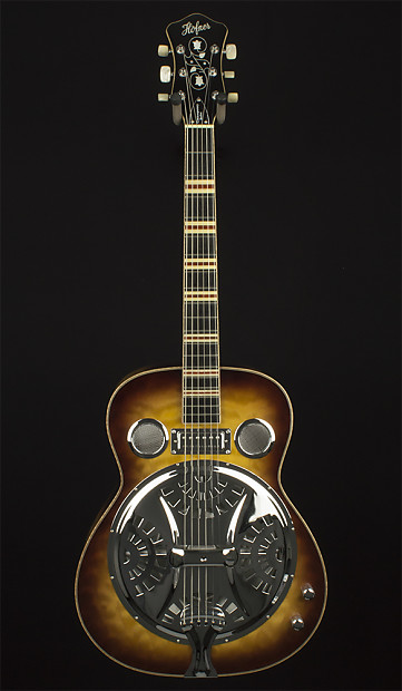 H fner RG Spider Resonator HCT RG SB w Hard Case Reverb