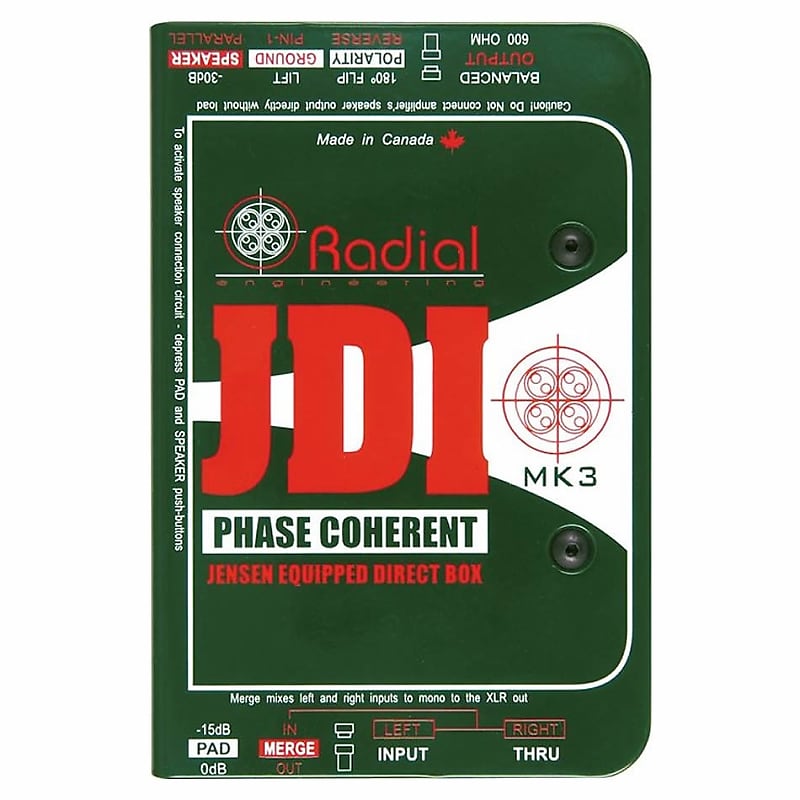 RADIAL JDI Passive Single Channel DI Direct Box with Jensen Transformers image 1