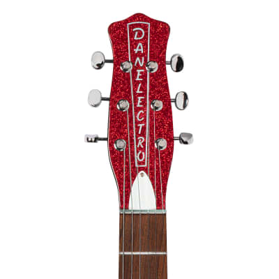 Danelectro '59M NOS Electric Guitar ~ Red Metal Flake image 5