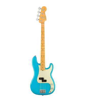 Fender American Professional II Precision Bass Guitar with Maple Fingerboard (Miami Blue) image 1