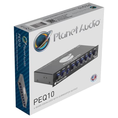 Planet Audio 4 Band Equalizer Aux input master volume control half DIN - PEQ10 image 5