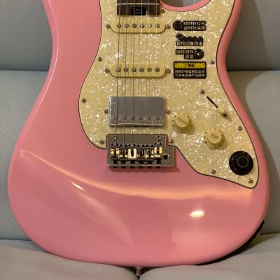 GTRS S800 Intelligent Electric Guitar Shell Pink with Wireless Footswitch image 1