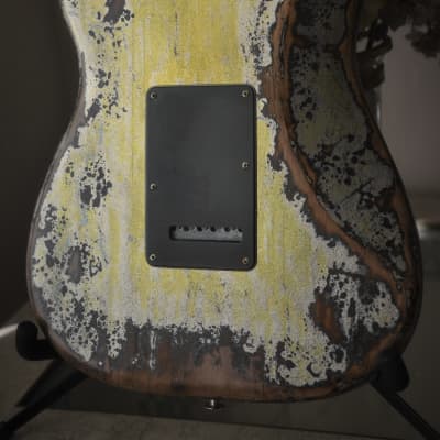 Fender Stratocaster Heavy Relic Nitro Silver Sparkle O Black HSS Custom by Guitarwacky image 9