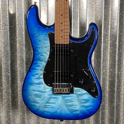 Schecter Traditional Pro Roasted Neck Trans Blue Burst Guitar #3453 for sale