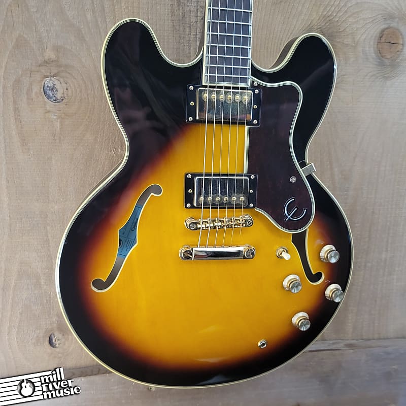 Epiphone Sheraton II PRO Semi-Hollow Vintage Sunburst w/ Hard Case Used