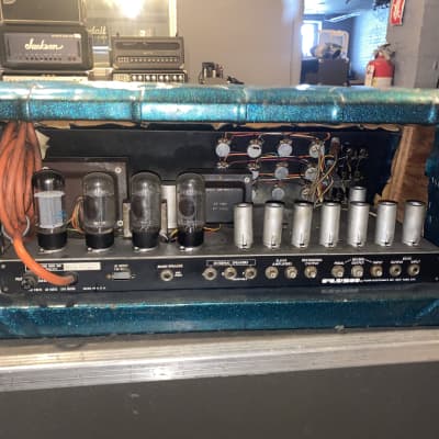 Serviced Plush Congress IV Blue Sparkle Vintage Tube Amplifier image 6