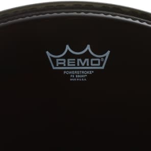 Remo Powerstroke P3 Ebony Drumhead - 20 inch - with 5 inch Dynamo Installed image 2