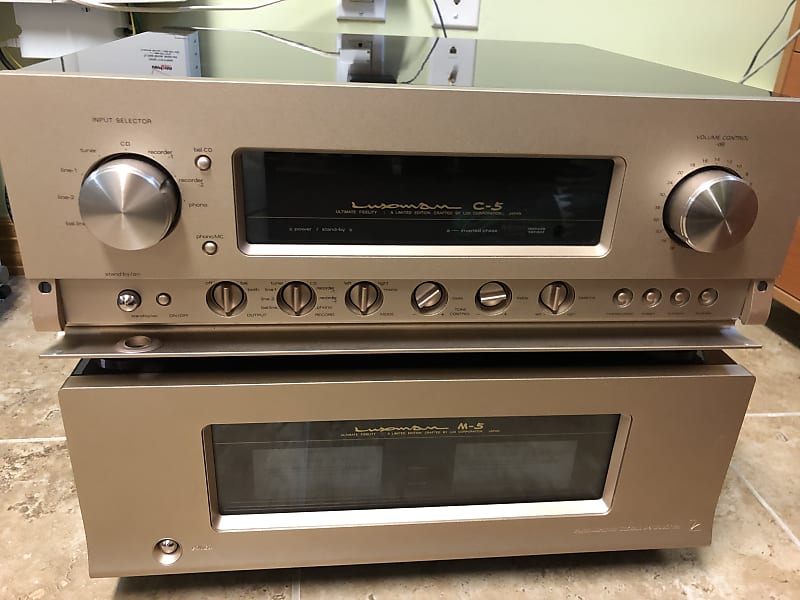 LUXMAN M-5 and LUXMAN C-5 AMPLIFIER AND PREAMPLIFIER in perfect condition 220 volt EUROPEAN MODELS LUXMAN image 1
