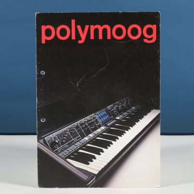 Moog Polymoog 203a synthesizer brochure in German
