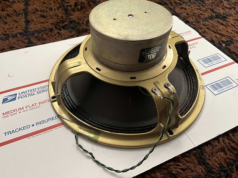Vintage 1960s Altec Lansing 414Z 12&quot; Alnico 16 Ohm Woofer Speaker Gold Green  			