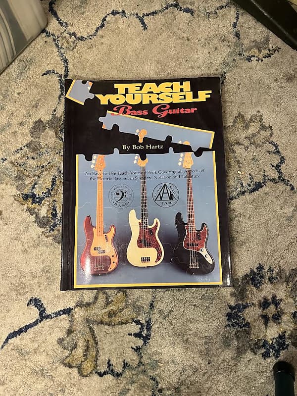 Teach Yourself Bass Guitar by Bob Hartz Sheet and Tab Book Reverb
