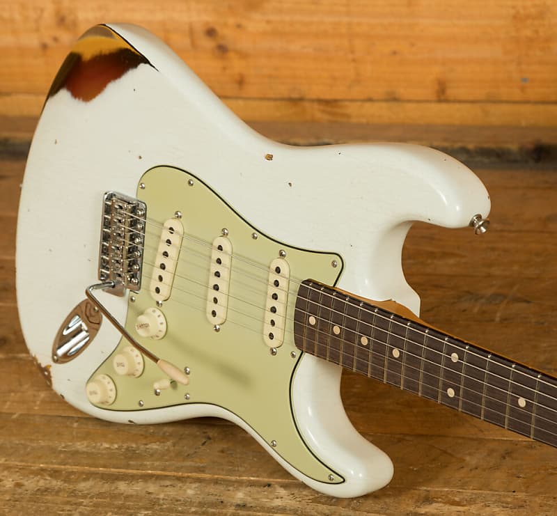 Fender Custom Shop '60 Strat Relic Olympic White over 3-Tone