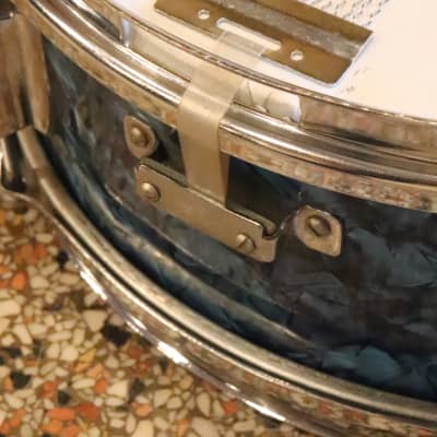 U.S. Mercury 5.5x14" Snare Drum Blue Pearl Vintage 1970's MIJ image 13