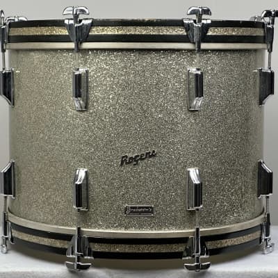 Rogers 22/20/12/13/16/5x14" VIDEO 60's Holiday Drum Set - Silver Sparkle Brockstein's Music image 11