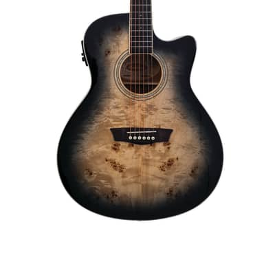 Washburn - Black Fade Deep Forest Burl Grand Auditorium Acoustic Electric! DFBACEB image 1