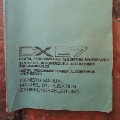 Original YAMAHA 80' DX100 DX 27 Owner manual UK English DE FR