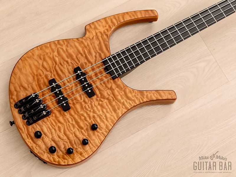 2003 Parker Fly Bass FB4 Quilted Maple w/ Dimarzio Ultra Jazz & Piezo Pickups, Active Fishman EQ image 1