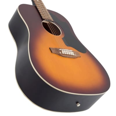 Mint Recording King Series 9, 12-String Dreadnought Acoustic/Electric Sunburst Guitar image 5