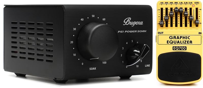 Bugera PS1 Passive 100-watt Power Attenuator  Bundle with Behringer EQ700 Graphic Equalizer Pedal image 1