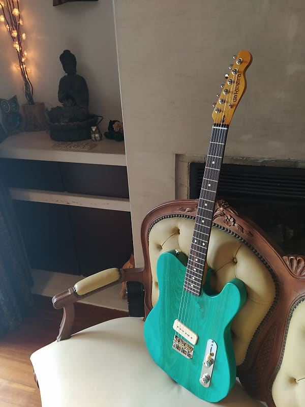 daRibeira Esquire Tele electric guitar aqua ash body with Lollar P90 pickup  - Made in Portugal PRE-ORDER