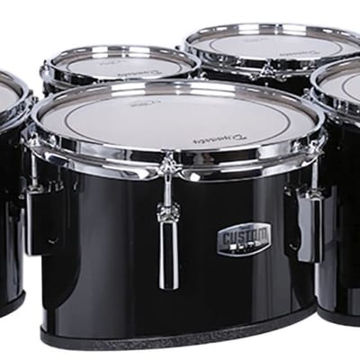 Dynasty Custom Elite Multi-Tenor Marching Drums, Sextet - Black